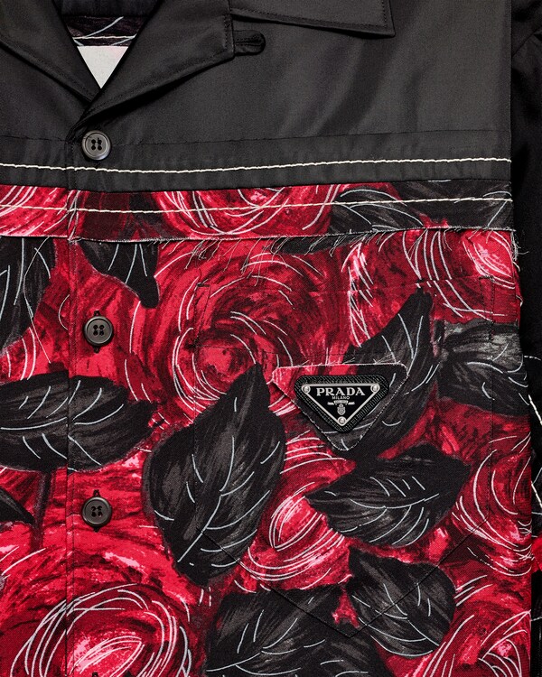 Prada Timecapsule印花衬衫,配流苏饰边 - 红色 Prada Timecapsule印花衬衫,配流苏饰边 - 红色