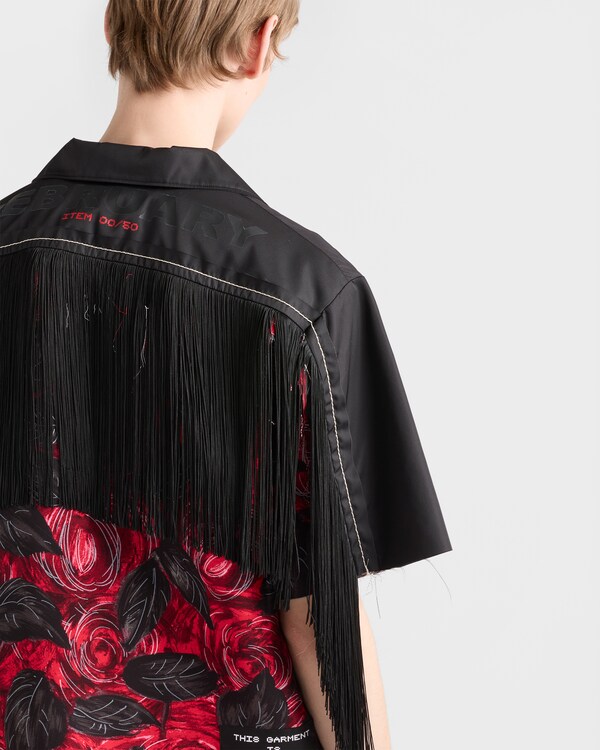 Prada Timecapsule印花衬衫,配流苏饰边 - 红色 Prada Timecapsule印花衬衫,配流苏饰边 - 红色