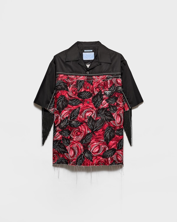 Prada Timecapsule印花衬衫,配流苏饰边 - 红色 Prada Timecapsule印花衬衫,配流苏饰边 - 红色