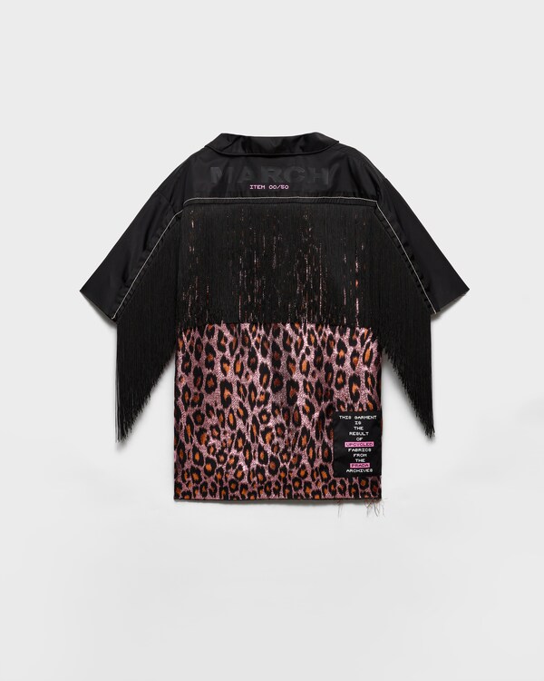 Prada Timecapsule羊毛混纺流苏衬衫 - 粉红色 Prada Timecapsule羊毛混纺流苏衬衫 - 粉红色