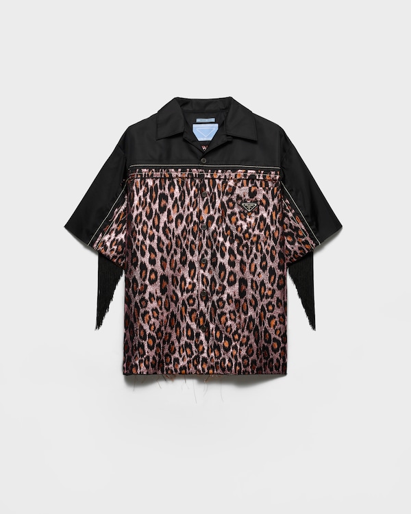 Prada Timecapsule羊毛混纺流苏衬衫 - 粉红色 Prada Timecapsule羊毛混纺流苏衬衫 - 粉红色