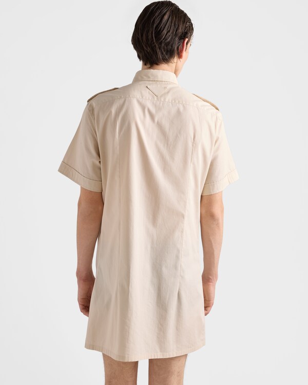 Short-sleeved cotton shirt - Natural Short-sleeved cotton shirt - Natural