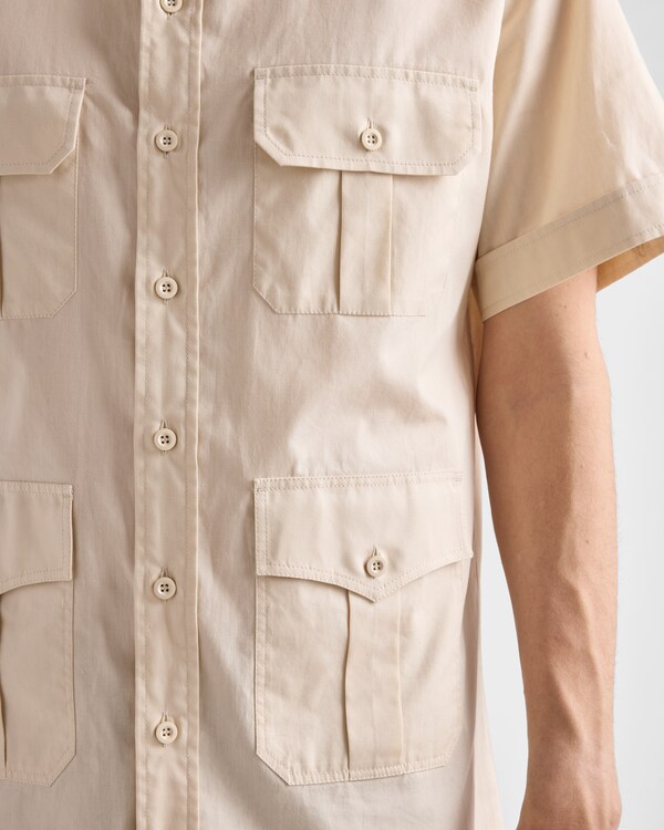 Short-sleeved cotton shirt - Natural Short-sleeved cotton shirt - Natural