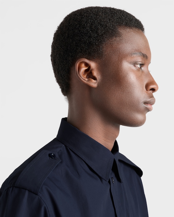 Short-sleeved cotton shirt - Navy Short-sleeved cotton shirt - Navy