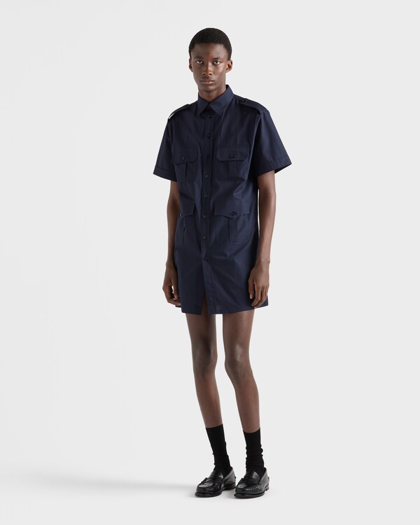 Short-sleeved cotton shirt - Navy Short-sleeved cotton shirt - Navy
