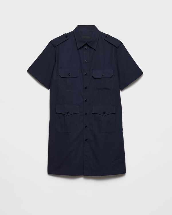 Short-sleeved cotton shirt - Navy Short-sleeved cotton shirt - Navy