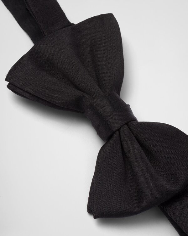 Satin bow-tie - Black Satin bow-tie - Black