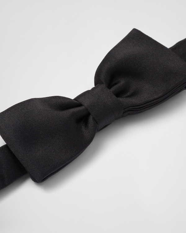 Satin bow-tie - Black Satin bow-tie - Black