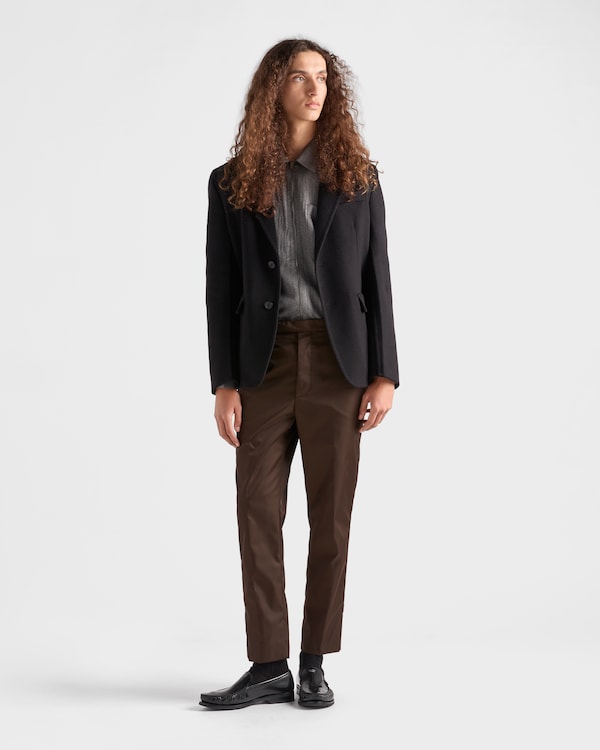 Single-breasted cashmere jacket - Black Single-breasted cashmere jacket - Black