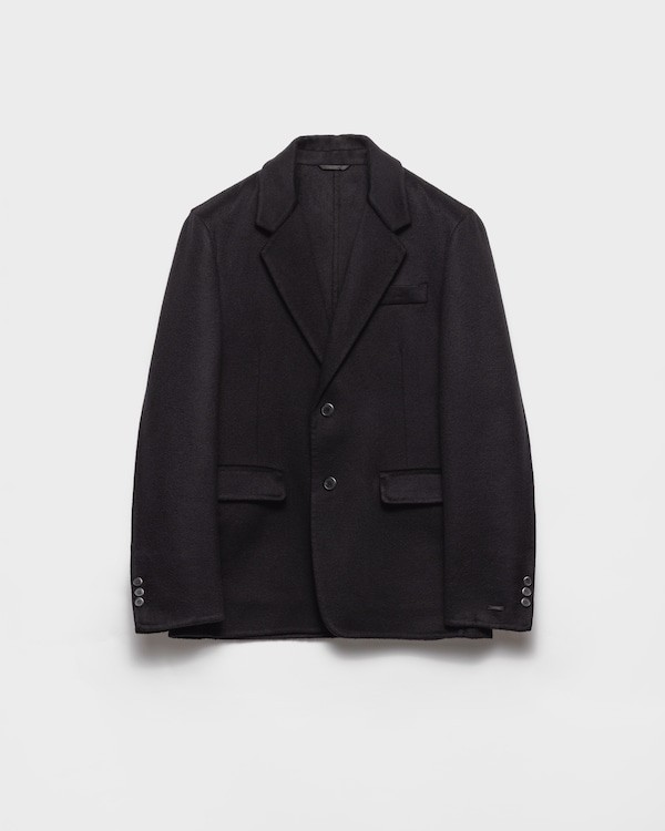 Single-breasted cashmere jacket - Black Single-breasted cashmere jacket - Black