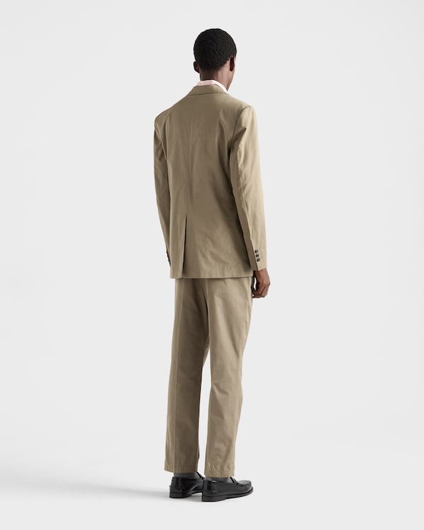 Single-breasted cotton jacket - Clay Grey Single-breasted cotton jacket - Clay Grey