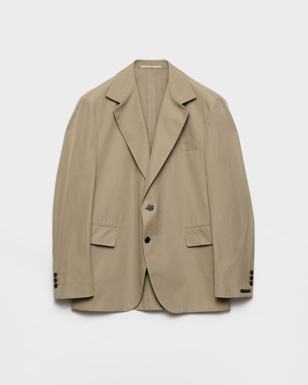 Single-breasted cotton jacket - Clay Grey Single-breasted cotton jacket - Clay Grey