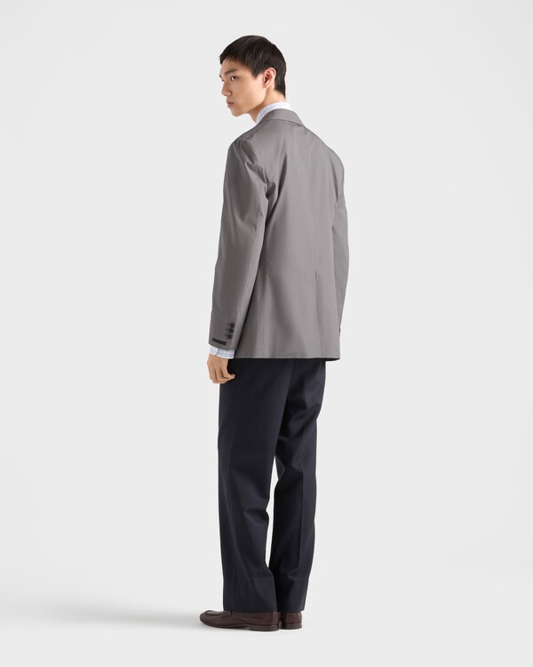 Single-breasted cotton jacket - Steel Gray Single-breasted cotton jacket - Steel Gray