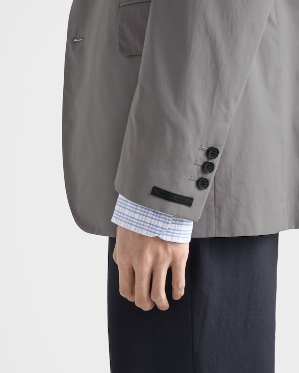 Single-breasted cotton jacket - Steel Gray Single-breasted cotton jacket - Steel Gray