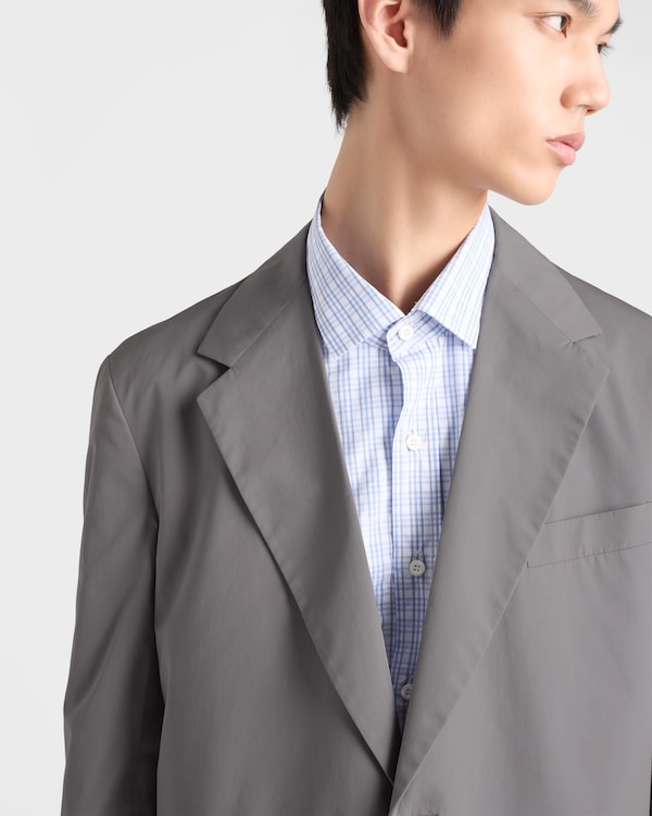 Single-breasted cotton jacket - Steel Gray Single-breasted cotton jacket - Steel Gray