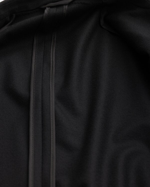 Single-breasted wool blend jacket - Black Single-breasted wool blend jacket - Black