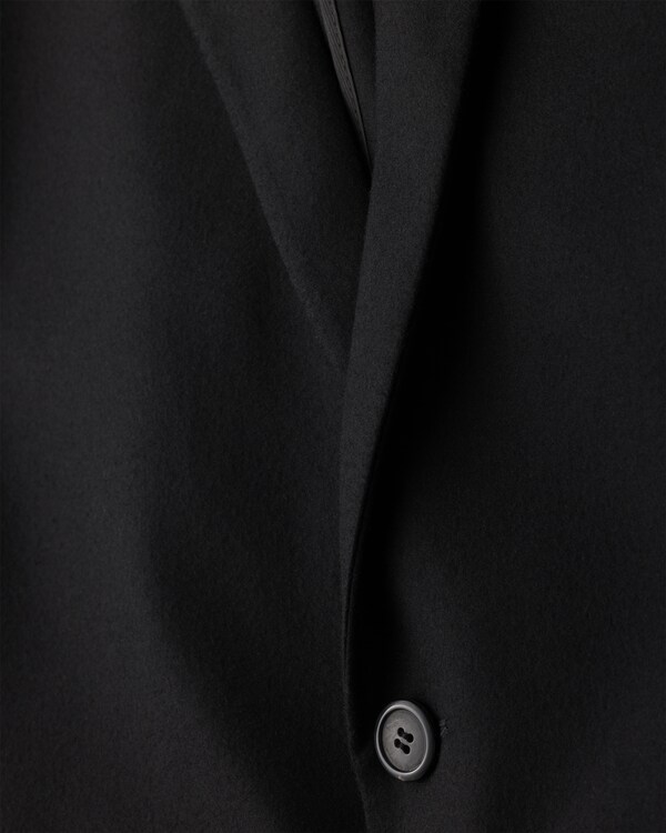 Single-breasted wool blend jacket - Black Single-breasted wool blend jacket - Black