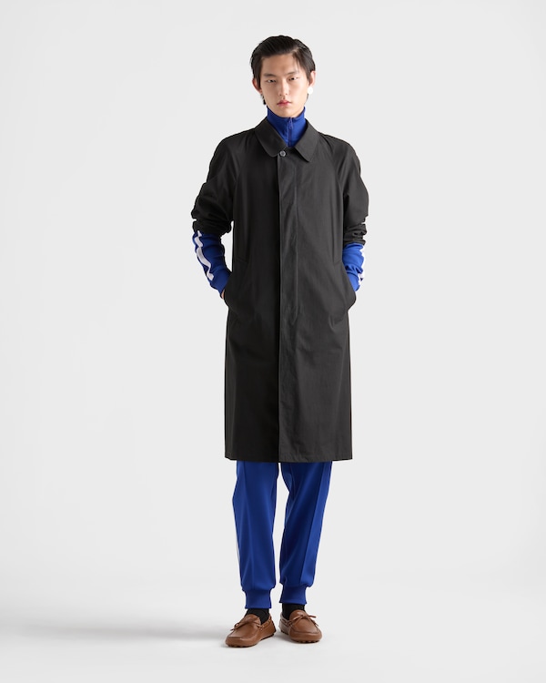 Technical fabric blouson jacket - Cornflower Blue/White Technical fabric blouson jacket - Cornflower Blue/White