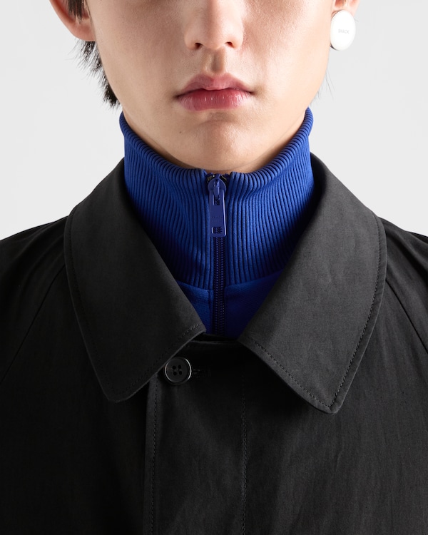 Technical fabric blouson jacket - Cornflower Blue/White Technical fabric blouson jacket - Cornflower Blue/White
