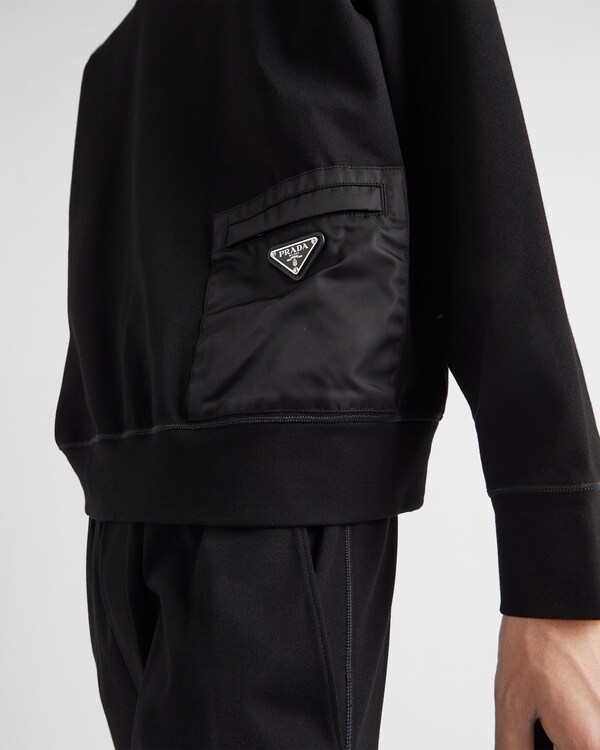 Technical fabric sweatshirt - Black Technical fabric sweatshirt - Black