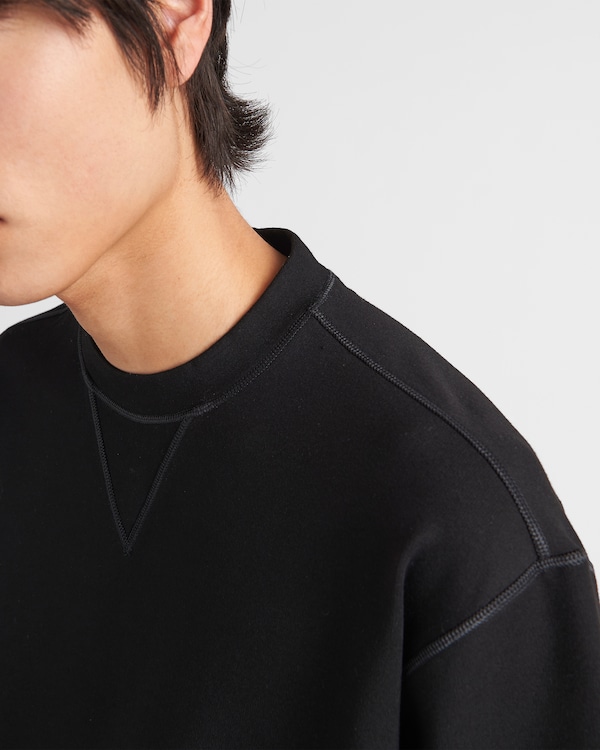 Technical fabric sweatshirt - Black Technical fabric sweatshirt - Black