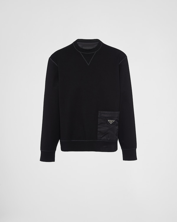 Technical fabric sweatshirt - Black Technical fabric sweatshirt - Black