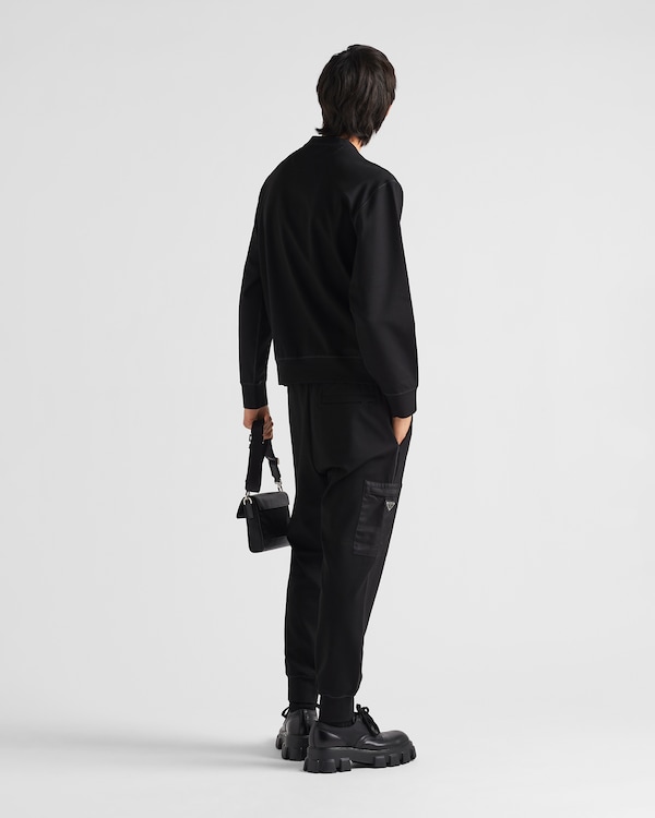 Technical fabric sweatshirt - Black/Black Technical fabric sweatshirt - Black/Black