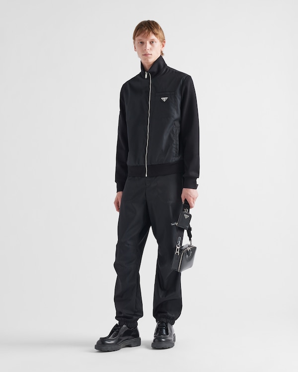 Sweatshirt with Re-Nylon details - Black/Black Sweatshirt with Re-Nylon details - Black/Black