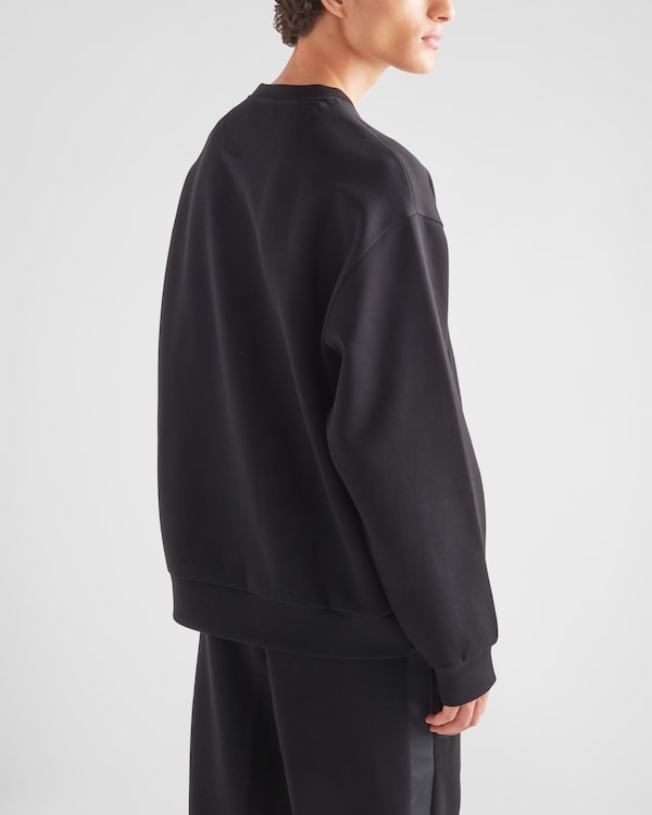 Technical cotton sweatshirt - Black/Black Technical cotton sweatshirt - Black/Black