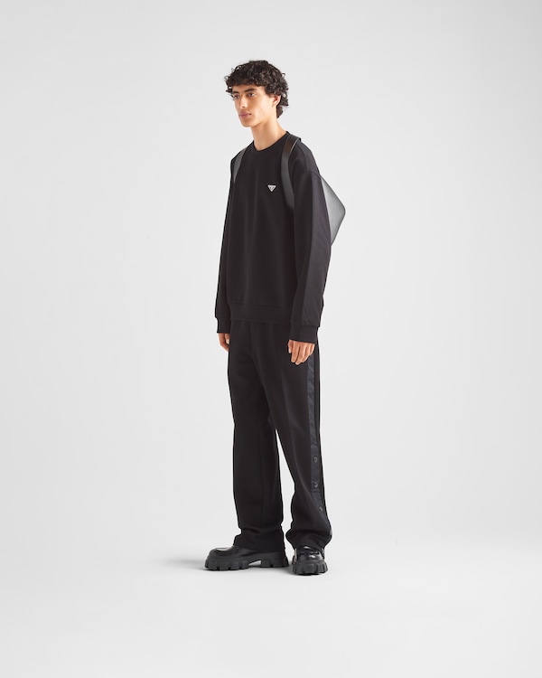 Technical cotton sweatshirt - Black/Black Technical cotton sweatshirt - Black/Black