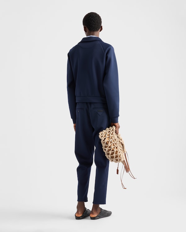 Zippered technical fabric jacket - Navy Zippered technical fabric jacket - Navy