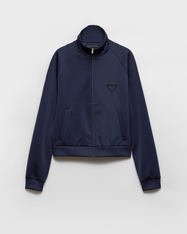 Zippered technical fabric jacket - Navy Zippered technical fabric jacket - Navy