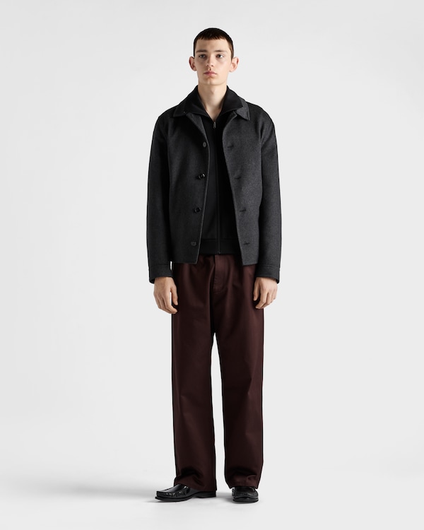 Technical cotton blouson jacket - Black Technical cotton blouson jacket - Black