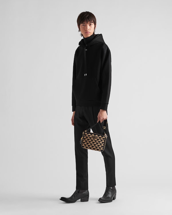 Technical cotton hoodie - Black Technical cotton hoodie - Black