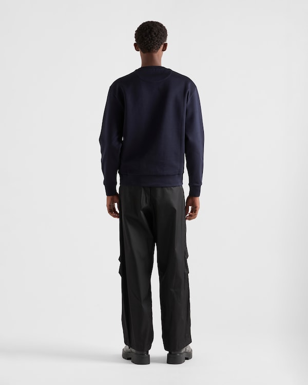 Technical cotton sweatshirt - Navy Technical cotton sweatshirt - Navy