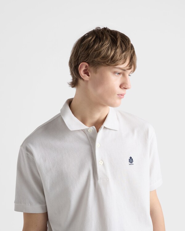 Garment-dyed cotton polo shirt - Chalk White Garment-dyed cotton polo shirt - Chalk White