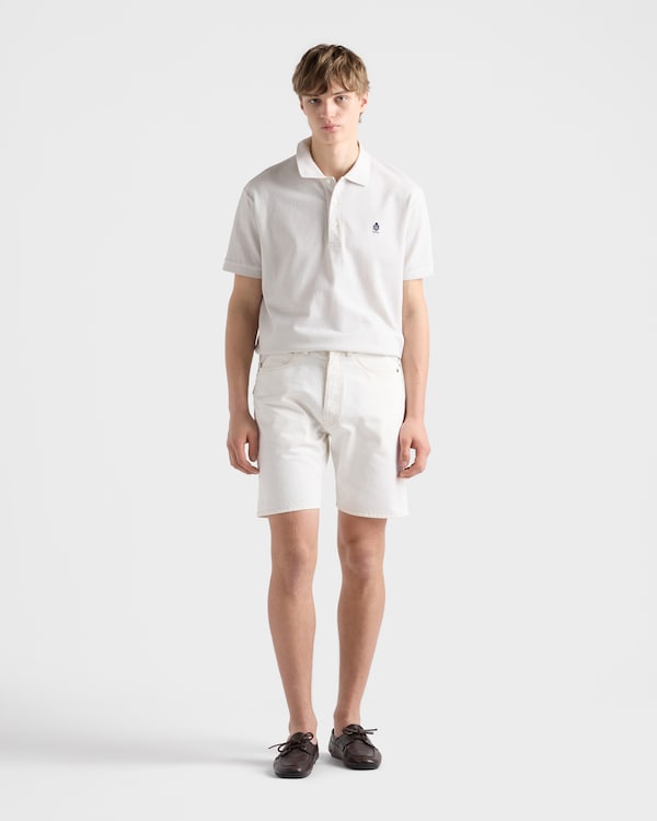 Garment-dyed cotton polo shirt - Chalk White Garment-dyed cotton polo shirt - Chalk White