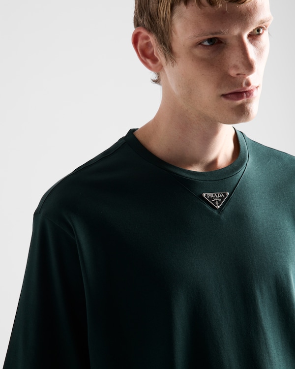Cotton T-shirt - Bottle Green Cotton T-shirt - Bottle Green
