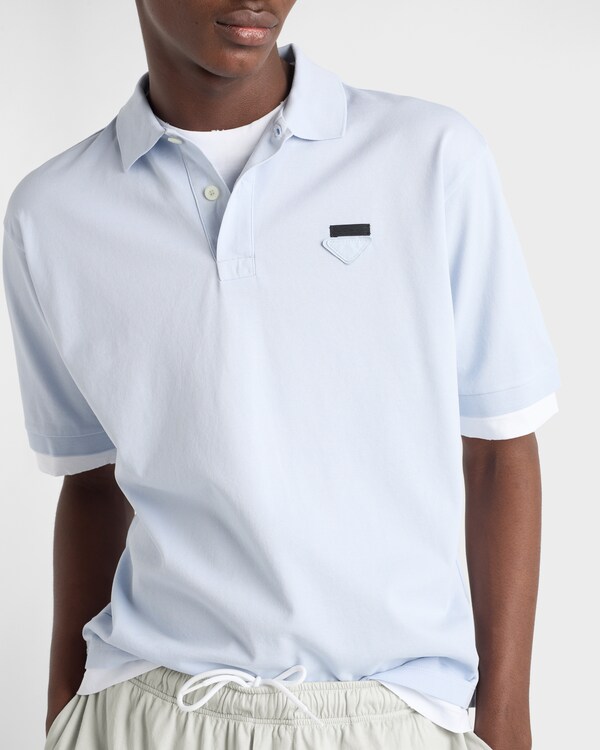 Cotton polo shirt - Astro/White Cotton polo shirt - Astro/White