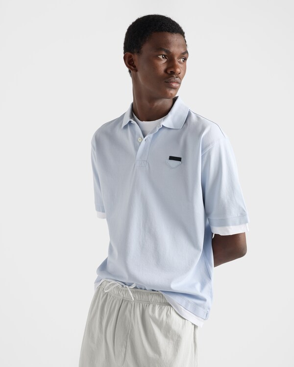 Cotton polo shirt - Astro/White Cotton polo shirt - Astro/White