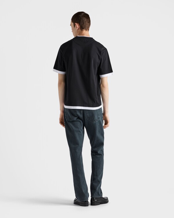 Cotton T-shirt - Black/White Cotton T-shirt - Black/White