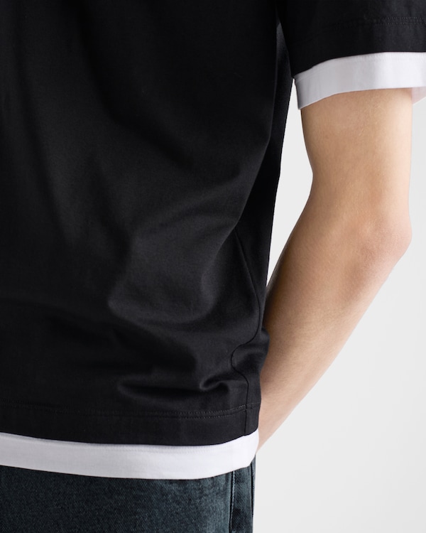 Cotton T-shirt - Black/White Cotton T-shirt - Black/White