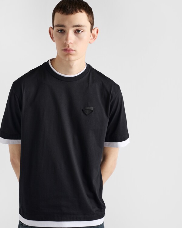 Cotton T-shirt - Black/White Cotton T-shirt - Black/White