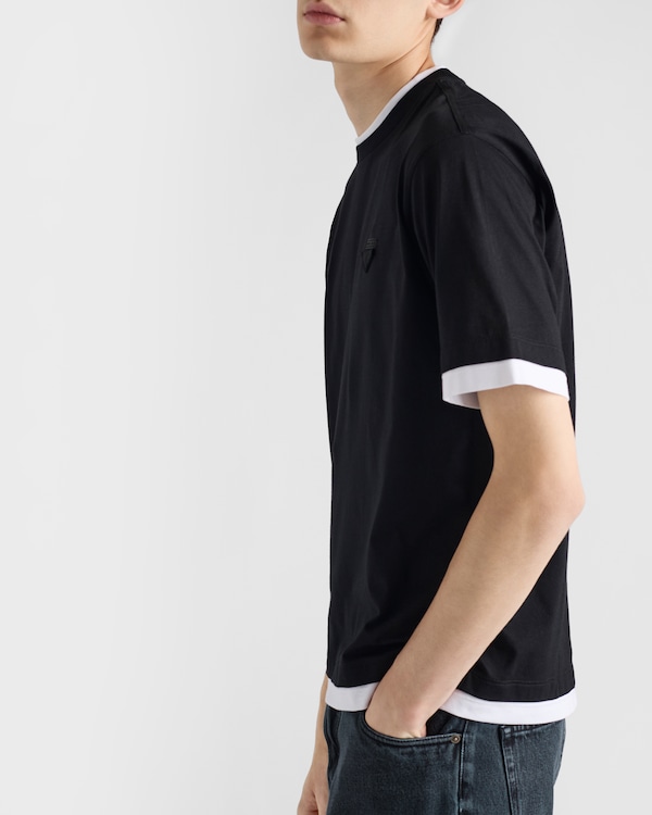 Cotton T-shirt - Black/White Cotton T-shirt - Black/White