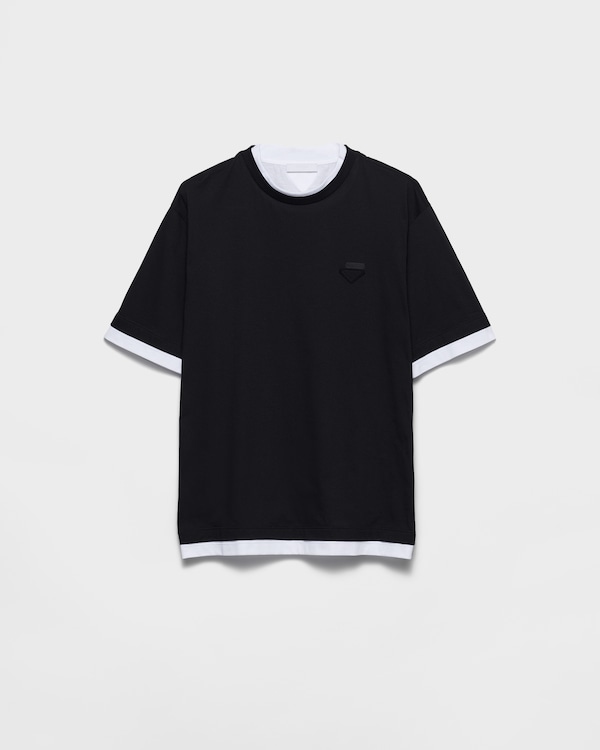 Cotton T-shirt - Black/White Cotton T-shirt - Black/White