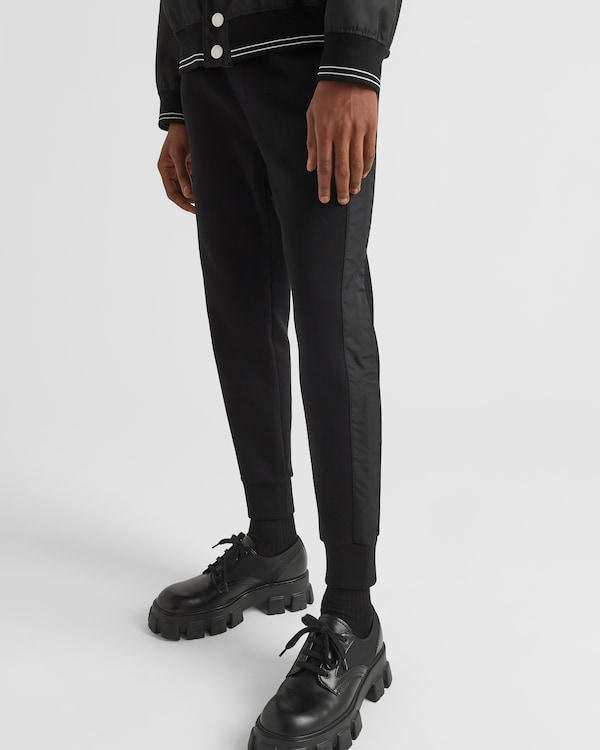 Sweatpants with Re-Nylon details - Black/Black Sweatpants with Re-Nylon details - Black/Black