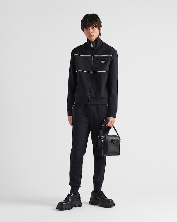 Sweatpants with Re-Nylon details - Black/White Sweatpants with Re-Nylon details - Black/White