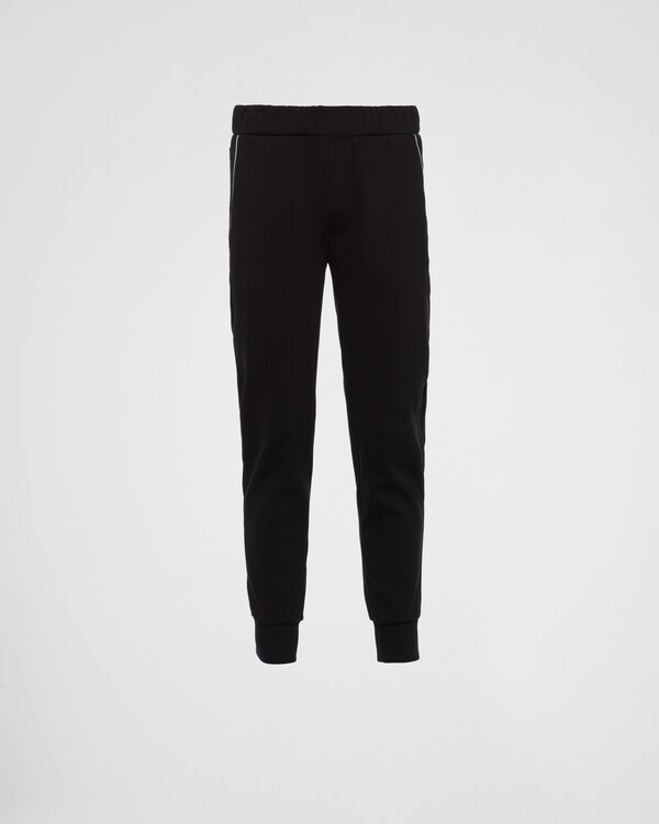 Sweatpants with Re-Nylon details - Black/White Sweatpants with Re-Nylon details - Black/White