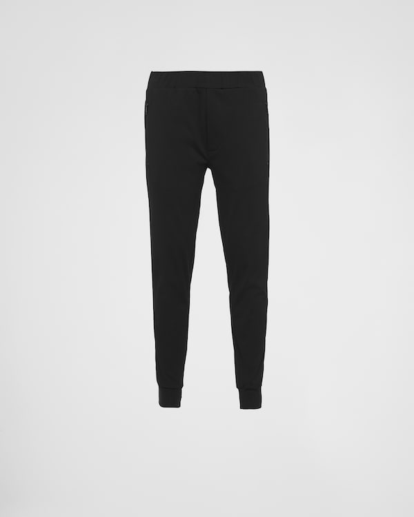 Technical cotton and Re-Nylon pants - Black Technical cotton and Re-Nylon pants - Black