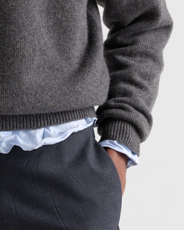 Re-Cashmere crew-neck sweater - Slate Gray Re-Cashmere crew-neck sweater - Slate Gray